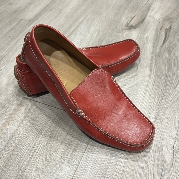 Red Leather Women's Cole Haan Loafers - Picture 1 of 7
